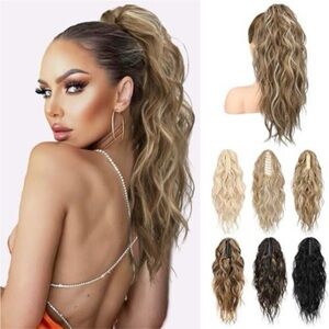 Wavy High Ponytail Hairpiece - Ash Blonde